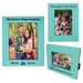 LLF1257 Teal Engraveable 5x7 Leatherette Photo Frame 