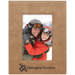 tan light brown to black Engraveable 4 x 6 Leatherette Photo Frame