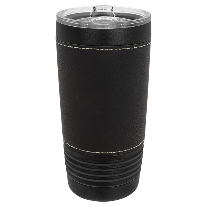 Blank 20 oz Leatherette Tumbler, Insulated Stainless Steel + Lid