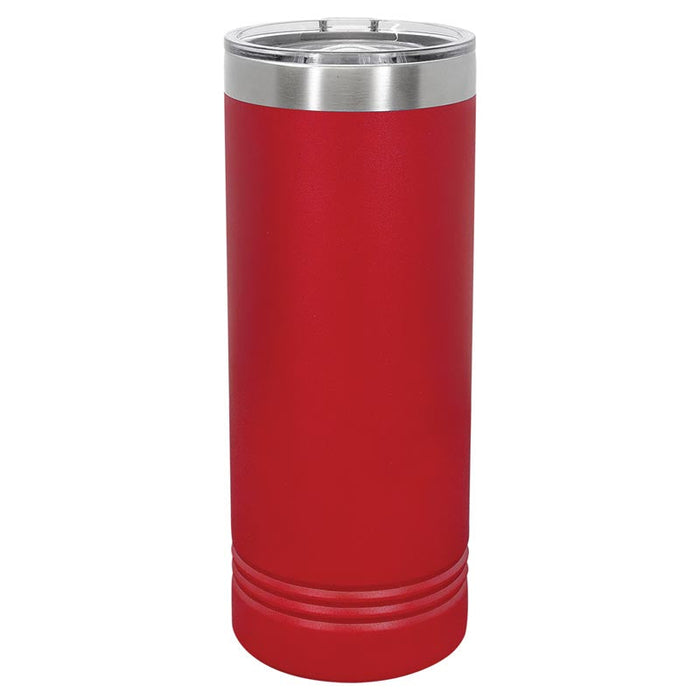 CASE of 24 - 22 oz Skinny Stainless Steel Insulated SureGrip Tumblers, Blank, Polar Camel Lid