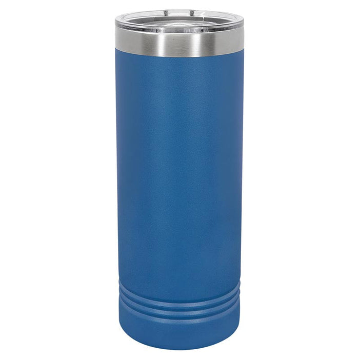 CASE of 24 - 22 oz Skinny Stainless Steel Insulated SureGrip Tumblers, Blank, Polar Camel Lid
