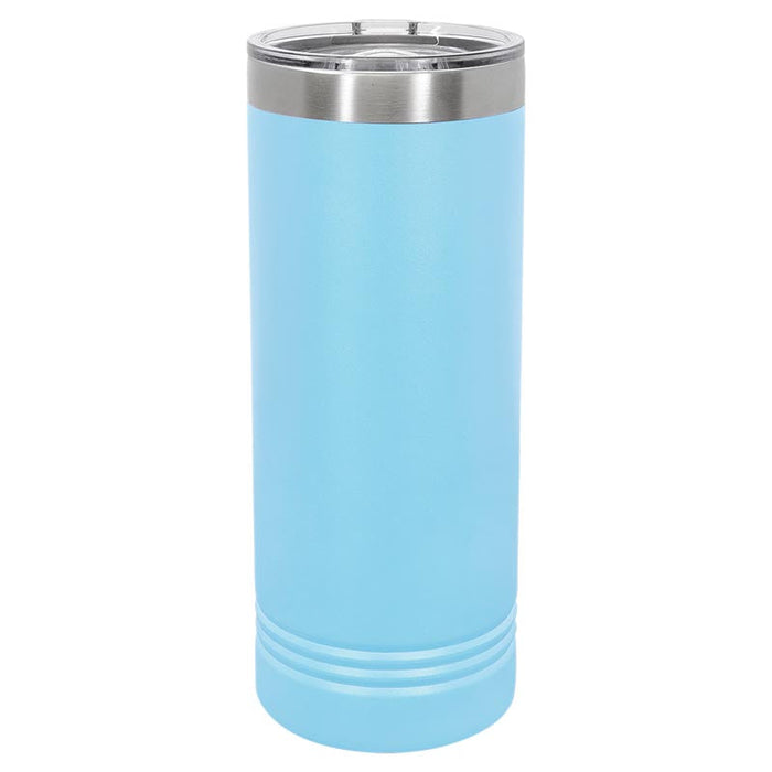 CASE of 24 - 22 oz Skinny Stainless Steel Insulated SureGrip Tumblers, Blank, Polar Camel Lid