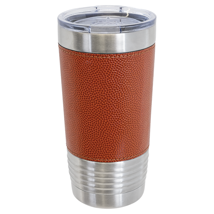 Sports Leatherette Tumbler - Stainless Steel Insulated Travel Mug