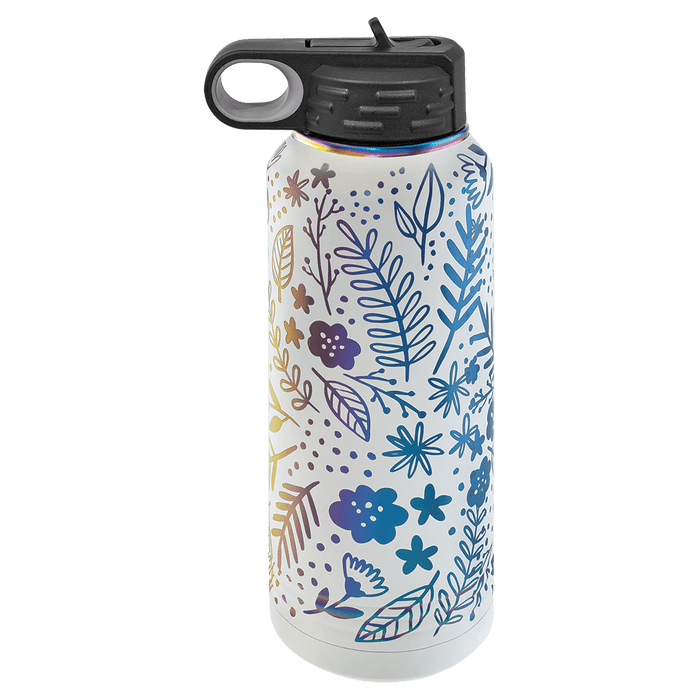 Rainbow Prism Ion-Plated 32 oz Stainless Steel Powder Coated Blank Insulated Sport Water Bottle Polar Camel