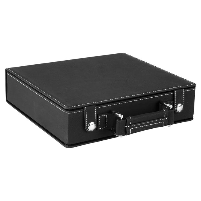 Laserable Leatherette 100 pc Poker Chip Set Case, Dice, and Cards