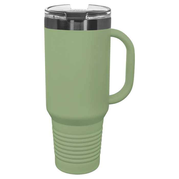 Black Ghost Polar Camel 40 oz. Travel Mug with Handle, Straw Included