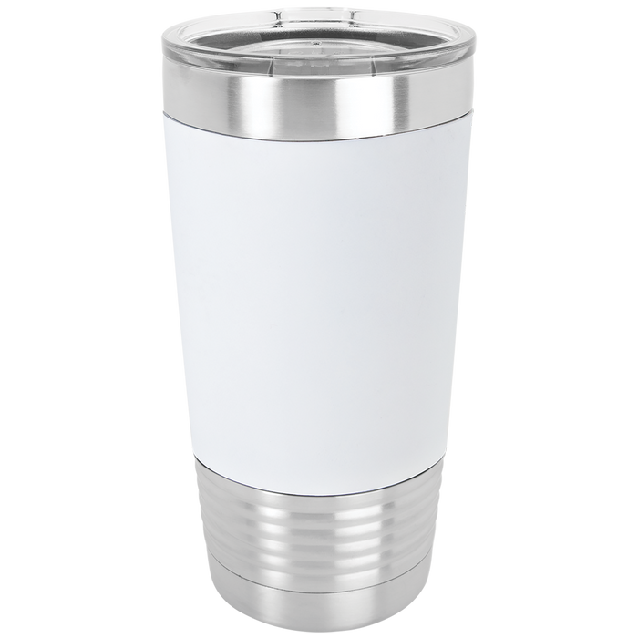Case of 24 Blank 20 oz Silicone Tumblers, Insulated Stainless Steel + Lid