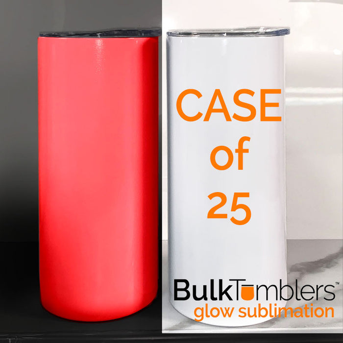 CLEARANCE - 20oz SKINNY Sublimation Tumbler - Straight Skinny Glow-in-the-Dark