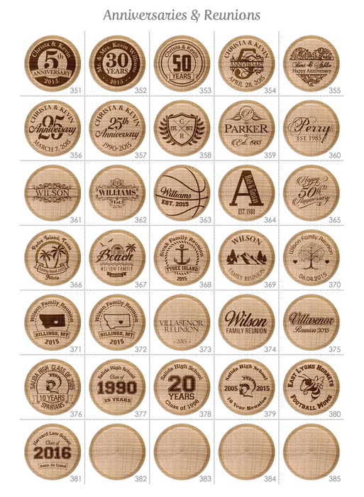 Tapones de vino de aniversario y reunión