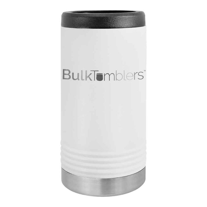 Promo Personalized Skinny Beverage Holder for Slim Can w Logo Laser Engraved on Insulated Stainless Steel