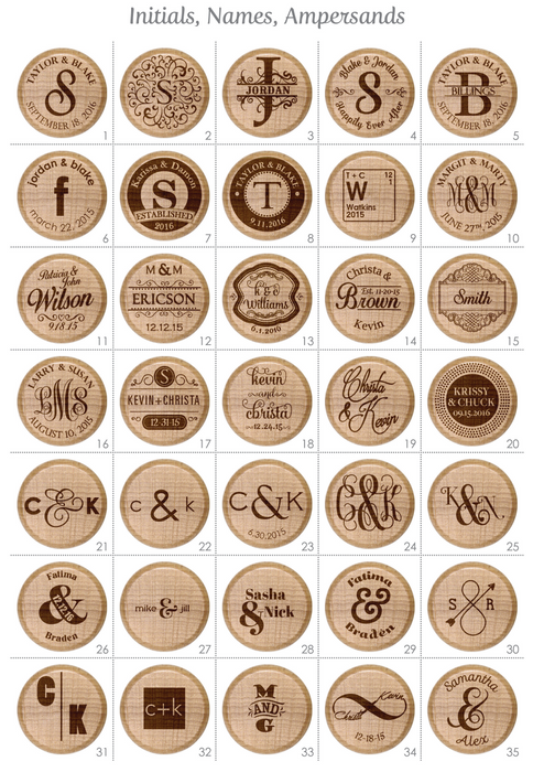 Initial Wedding Wine Stoppers