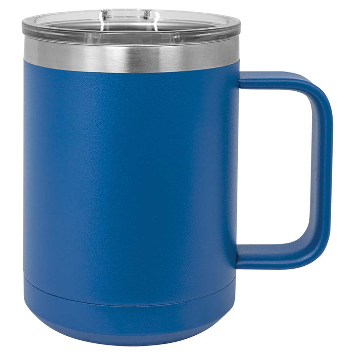 15 oz  Stainless Steel Insulated  Coffee Mug Powder Coated Double Wall Steel Insulated (Case of 12)