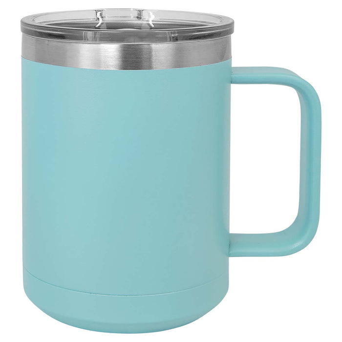 15 oz  Stainless Steel Insulated  Coffee Mug Powder Coated Double Wall Steel Insulated (Blank)
