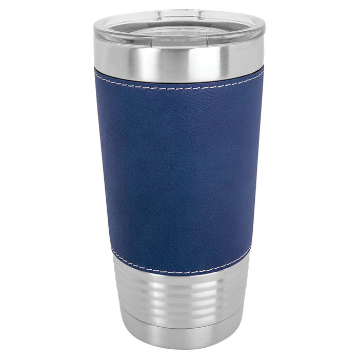 Blank 20 oz Leatherette Tumbler, Insulated Stainless Steel + Lid