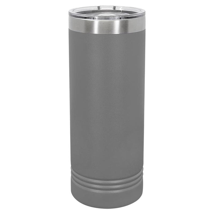 22 oz Skinny Stainless Steel Insulated SureGrip Tumblers, Blank, Polar Camel Lid