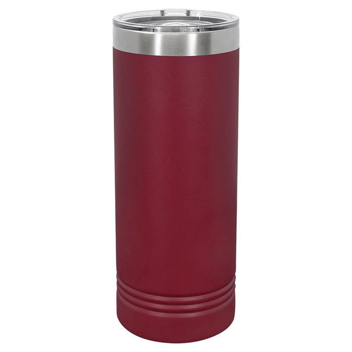 22 oz Skinny Stainless Steel Insulated SureGrip Tumblers, Blank, Polar Camel Lid