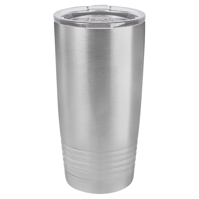 CAJA de 24 - Vasos SureGrip aislados de acero inoxidable en blanco de 20 oz con tapa