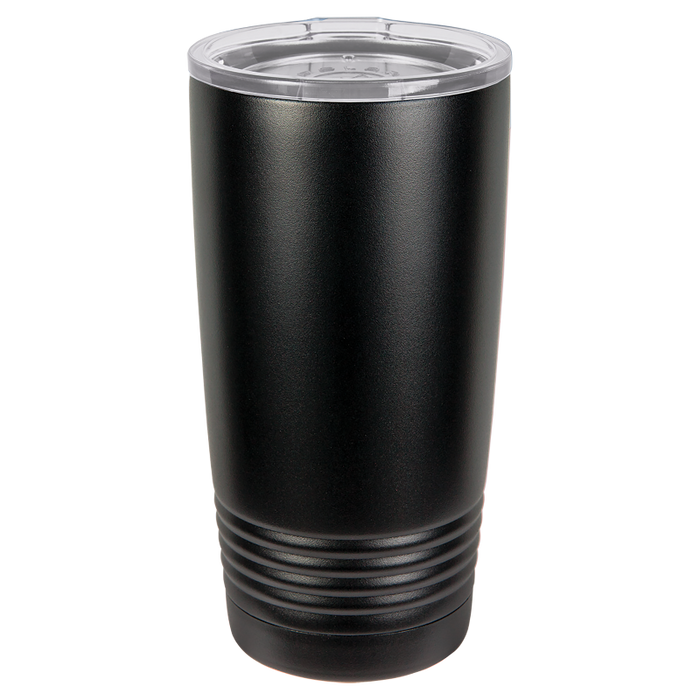 black powdercoated stainless steel 20 oz polar camel insulated tumbler, bulk tumblers wholesale blank, no minimum order, coated to lip