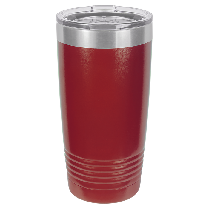 CAJA de 24 - Vasos SureGrip aislados de acero inoxidable en blanco de 20 oz con tapa