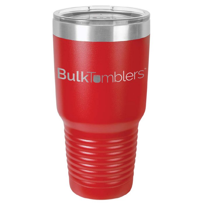 30 oz Promo Personalized Tumbler -16 colors- Logo Laser Engraved on Insulated Stainless Steel + Lid