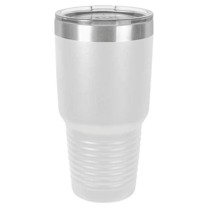 Vasos SureGrip aislados de acero inoxidable de 30 oz, en blanco, tapa de camello polar