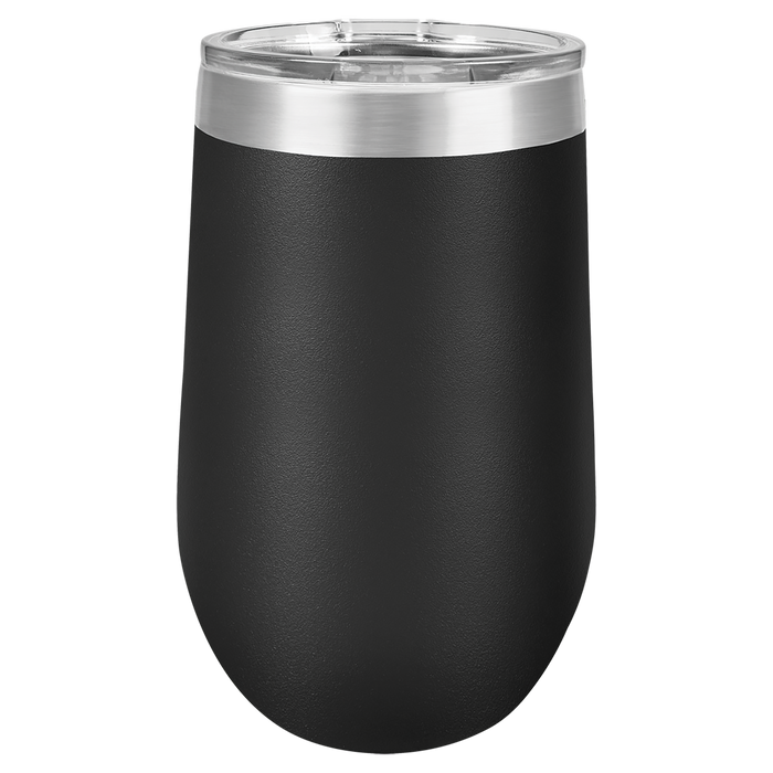 16 oz Blank Stainless Steel Insulated Stemless Wine Tumbler with Lid
