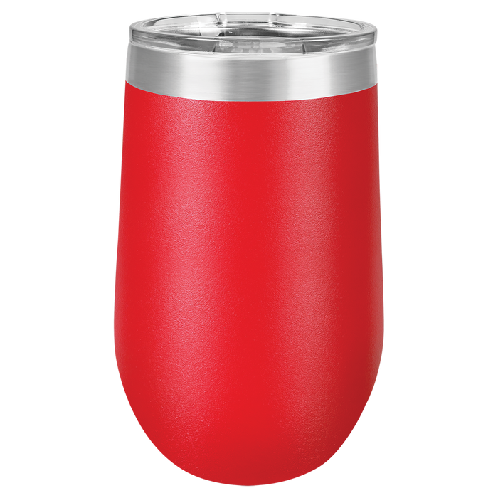 CASE of 24 - 16 oz Stainless Steel Blank Insulated Stemless Wine Tumbler w Lid