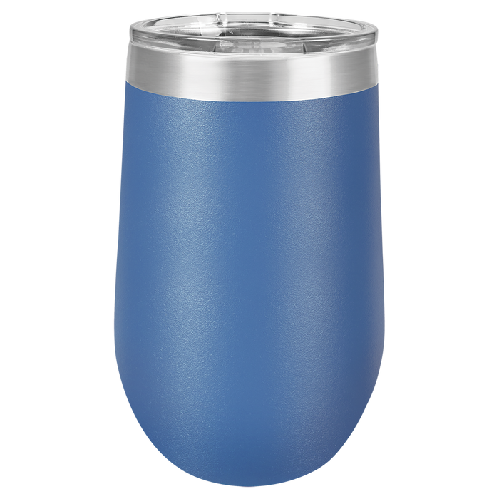 CASE of 24 - 16 oz Stainless Steel Blank Insulated Stemless Wine Tumbler w Lid