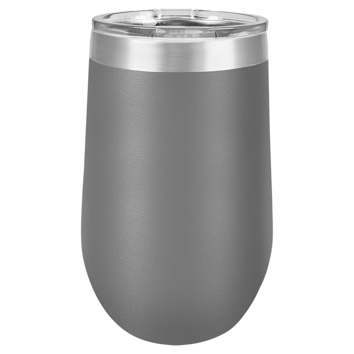 CASE of 24 - 16 oz Stainless Steel Blank Insulated Stemless Wine Tumbler w Lid