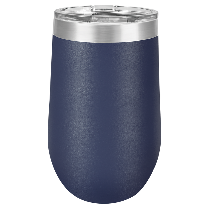 CASE of 24 - 16 oz Stainless Steel Blank Insulated Stemless Wine Tumbler w Lid