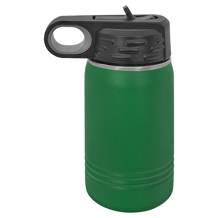 12 oz Kids Stainless Steel Powder Coated Blank Insulated Sport Water Bottle Polar Camel