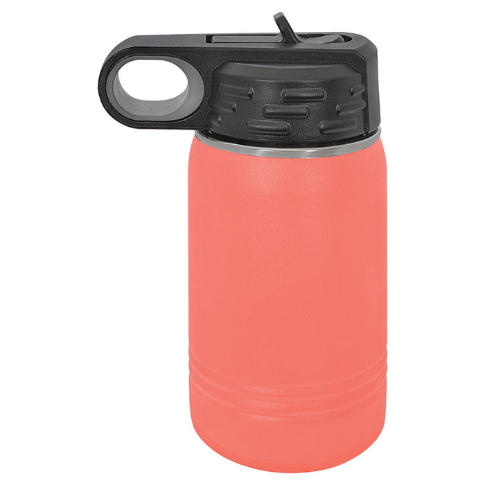 12 oz Kids Stainless Steel Powder Coated Blank Insulated Sport Water Bottle Polar Camel