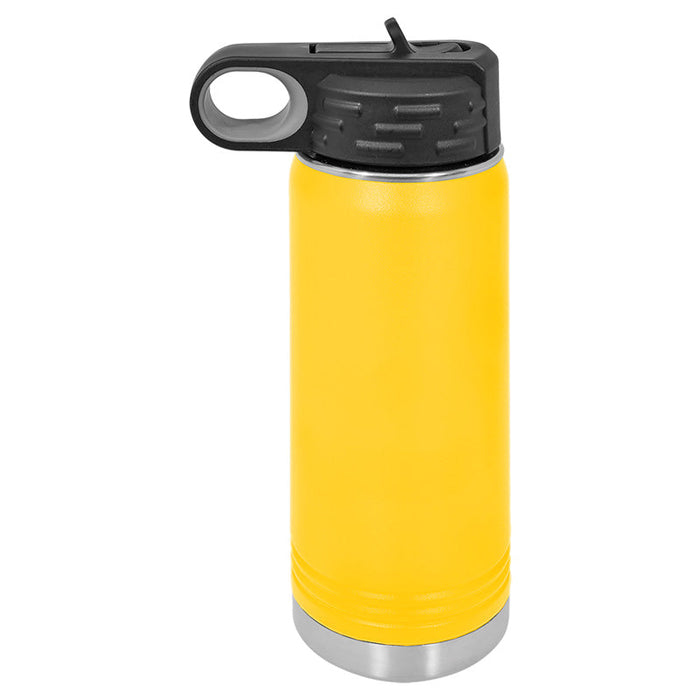 Caja de 24 - Botella de agua deportiva aislada en blanco con recubrimiento de polvo de acero inoxidable de 20 oz Polar Camel
