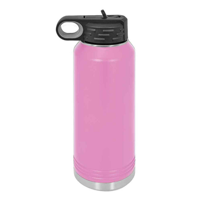 Botella de agua deportiva aislada en blanco con recubrimiento de polvo de acero inoxidable de 32 oz Polar Camel