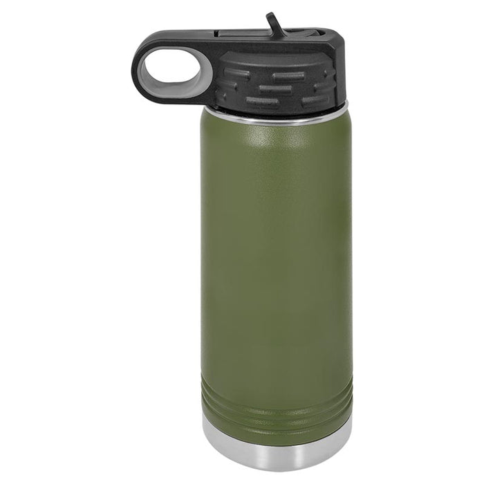 Caja de 24 - Botella de agua deportiva aislada en blanco con recubrimiento de polvo de acero inoxidable de 20 oz Polar Camel
