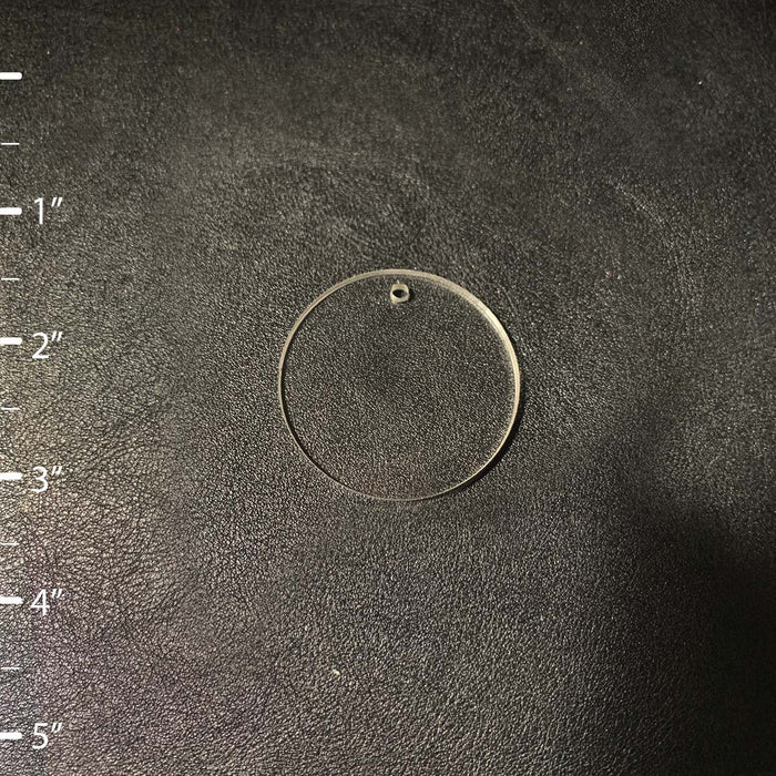 One Piece - Round Circle Acrylic Blank Shape  - 1" to 5" size