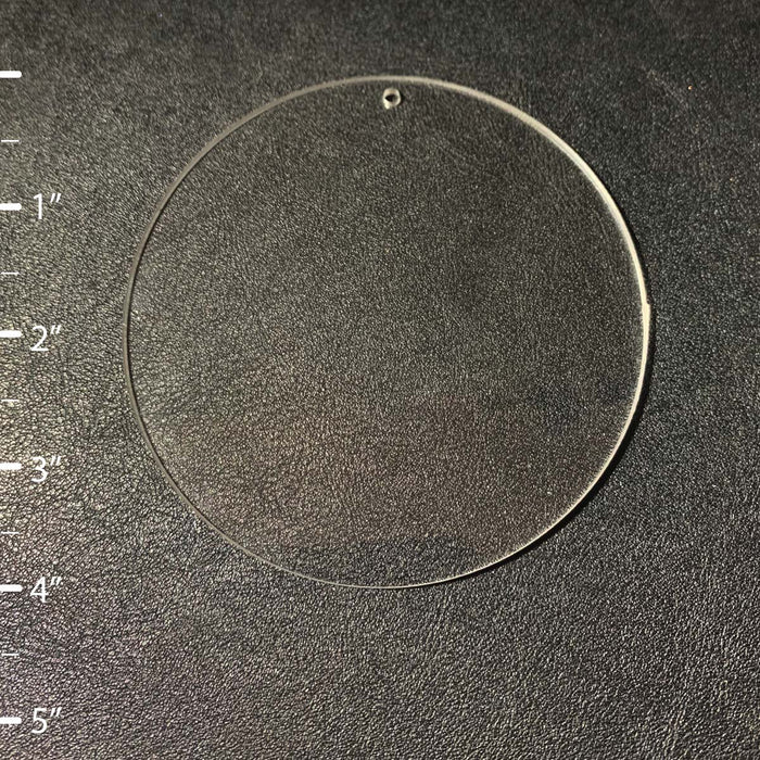 One Piece - Round Circle Acrylic Blank Shape  - 1" to 5" size