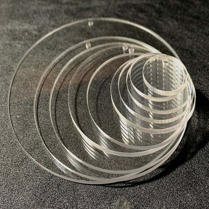 One Piece - Round Circle Acrylic Blank Shape  - 1" to 5" size