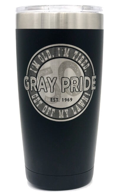 Grey Pride Over the Hill - Vaso de cumpleaños/jubilación