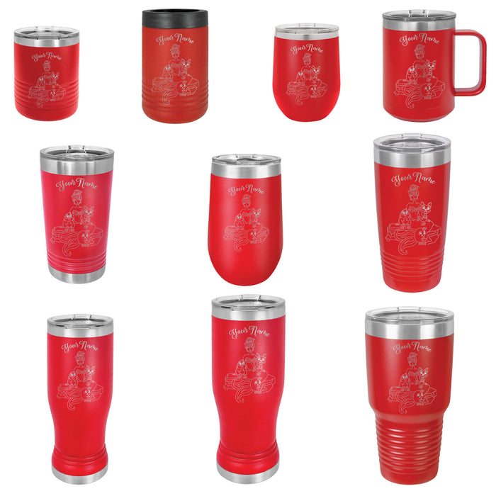 Mermaid Mom - Vaso de viaje con aislamiento de acero inoxidable grabado personalizado - MerMama, Purr-Maid, Fur-Maid - El mejor regalo para el día de la madre
