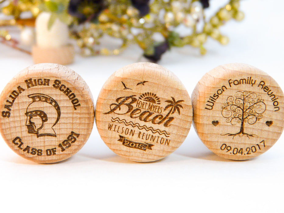 Tapones de vino de aniversario y reunión